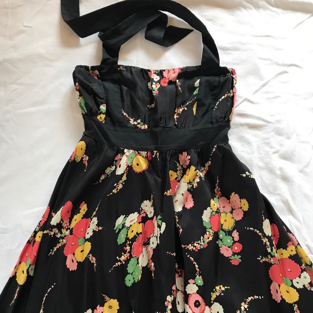 Moulinette soeurs silk black dress Anthro sz 4